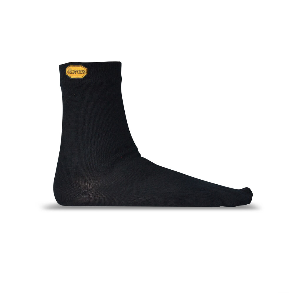 Vibram Fivefingers Crew Wool Bayan Çorap Siyah,VD2730659